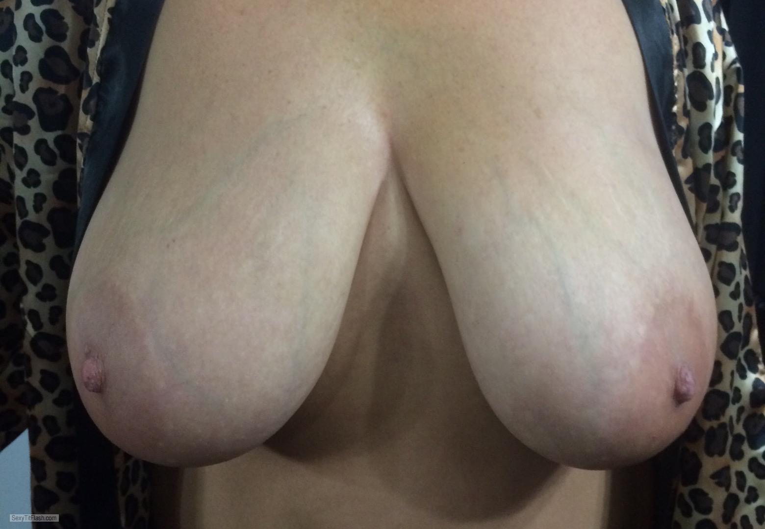 Tit Flash: My Extremely Big Tits - Tripledees from United Kingdom